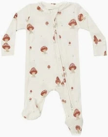 Mushrooms Zipper Footie