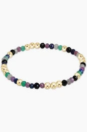 Worthy Pattern 3mm Bead Gemstone Bracelet Hotmess