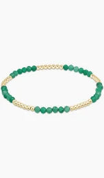 Blissful 2.5 mm Bead Gemstone Bracelet - Green Onyx