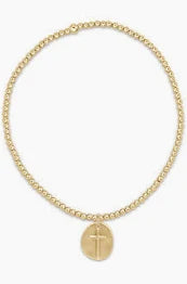 Classic Gold 2mm Bead Bracelet - Inspire Small Gold Charm