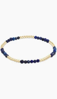 Blissful 2.5mm Bead Gemstone Bracelet - Lapis