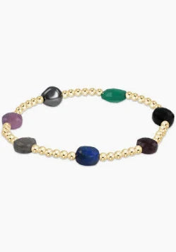 Admire Gemstone Gold 3mm Bead Bracelet - Hot Mess Fall Winter