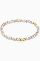 Worthy 3mm Bead Bracelet / Pearl
