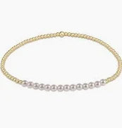Gold Bliss 2Mm Bead Bracelet / Pearl