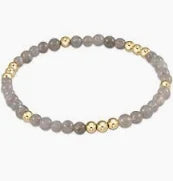 Worthy 3mm Bead Gemstone Bracelet - Labradorite