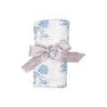 Farm Toile Blue Swaddle Blanket