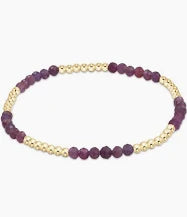 Blissful 2.5mm Bead Gemstone Bracelet - Ruby