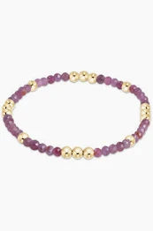Worthy 3mm Bead Gemstone Bracelet - Ruby