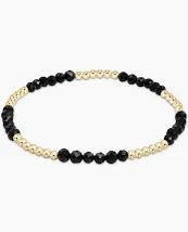Blisful 2.5mm Bead Gemstone Bracelet - Faceted Onyx