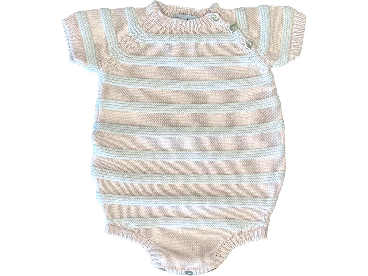 Pink Stripe Knit Bubble