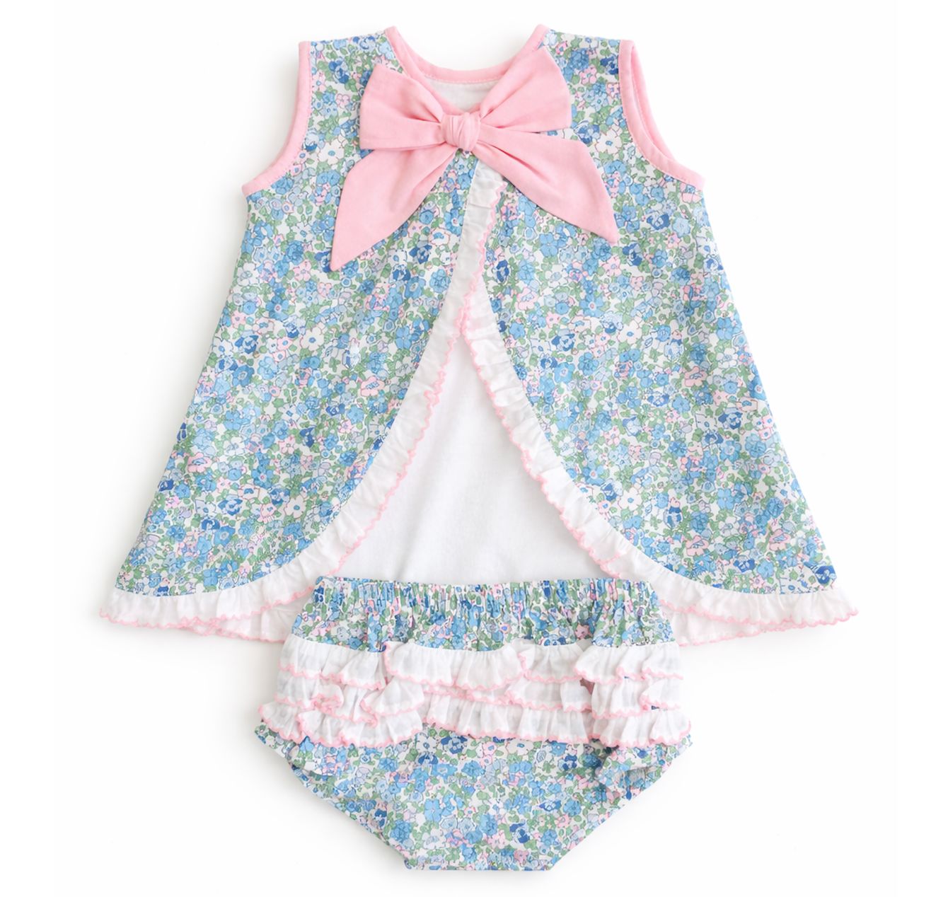 Swing Back Diaper Set - Blue Floral