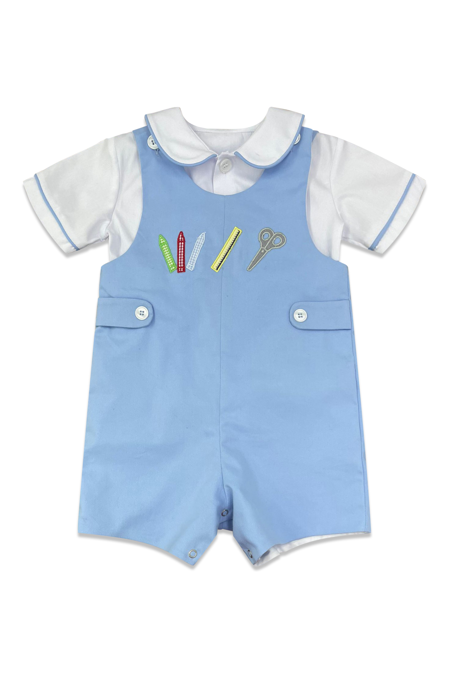 Boys Blue School Supplies Jon Jon and Shirt