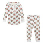 Christmas Wreath Print PJ Set