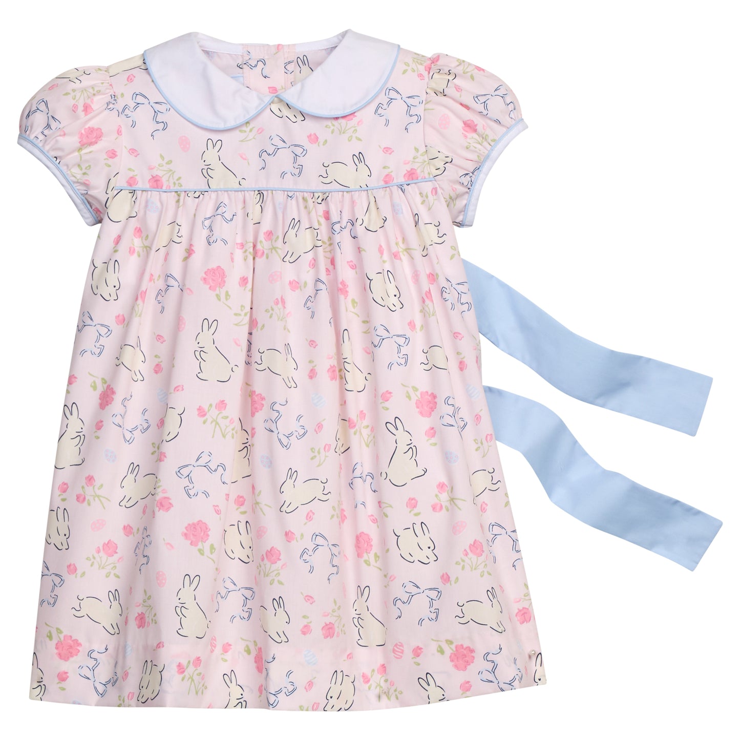 Pink Short Sleeve Natalie Dress - Bunny Blooms