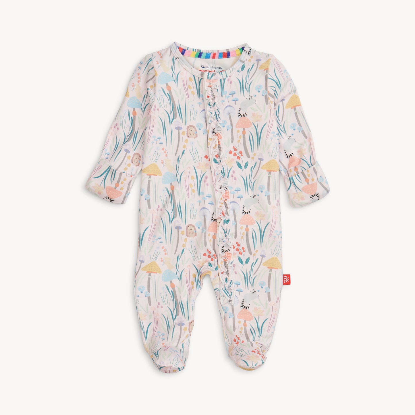 Shroom and Bloom Modal Footie with Ruffle