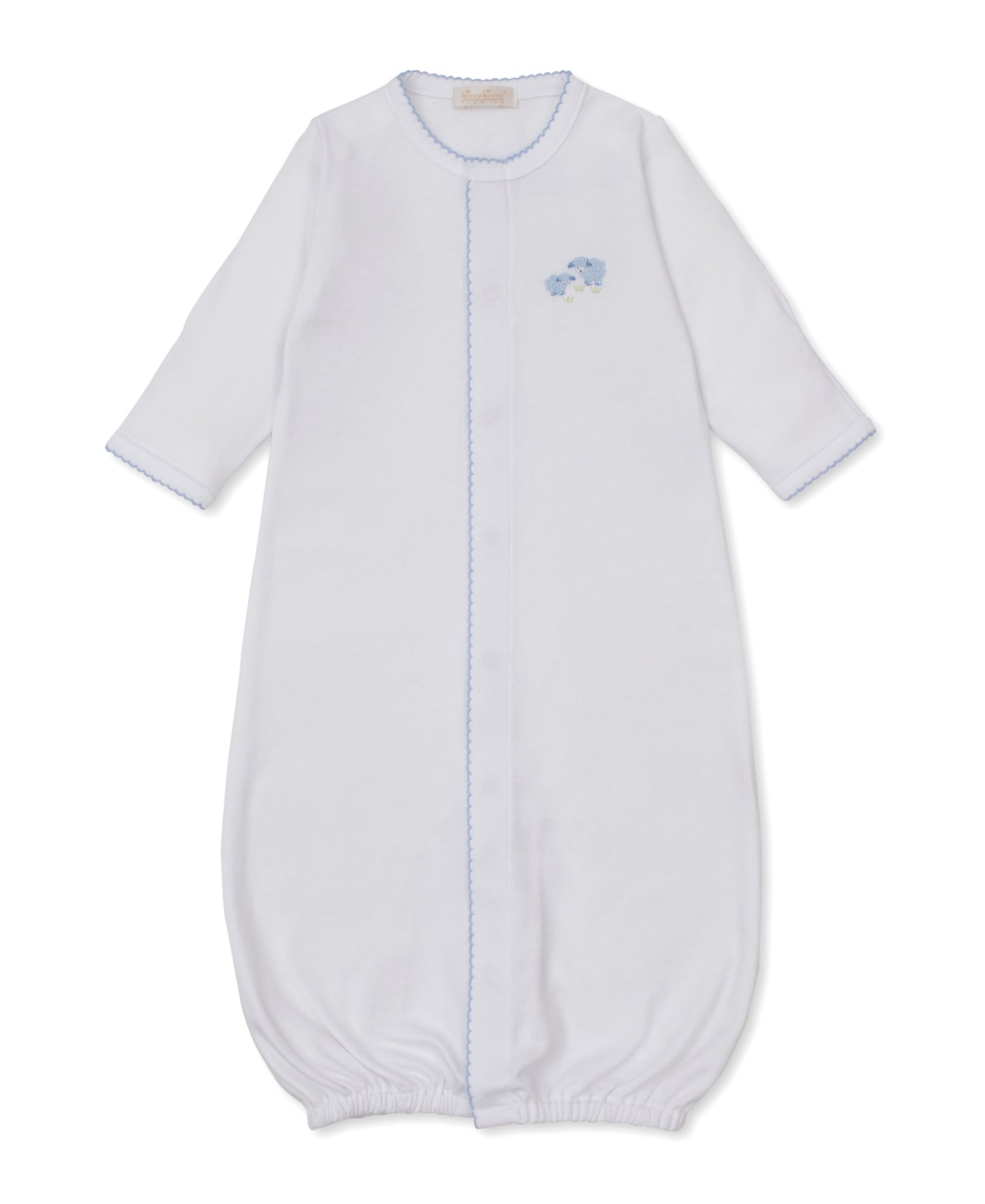 Premier Sweet Sheep Footie Embroidered Blue