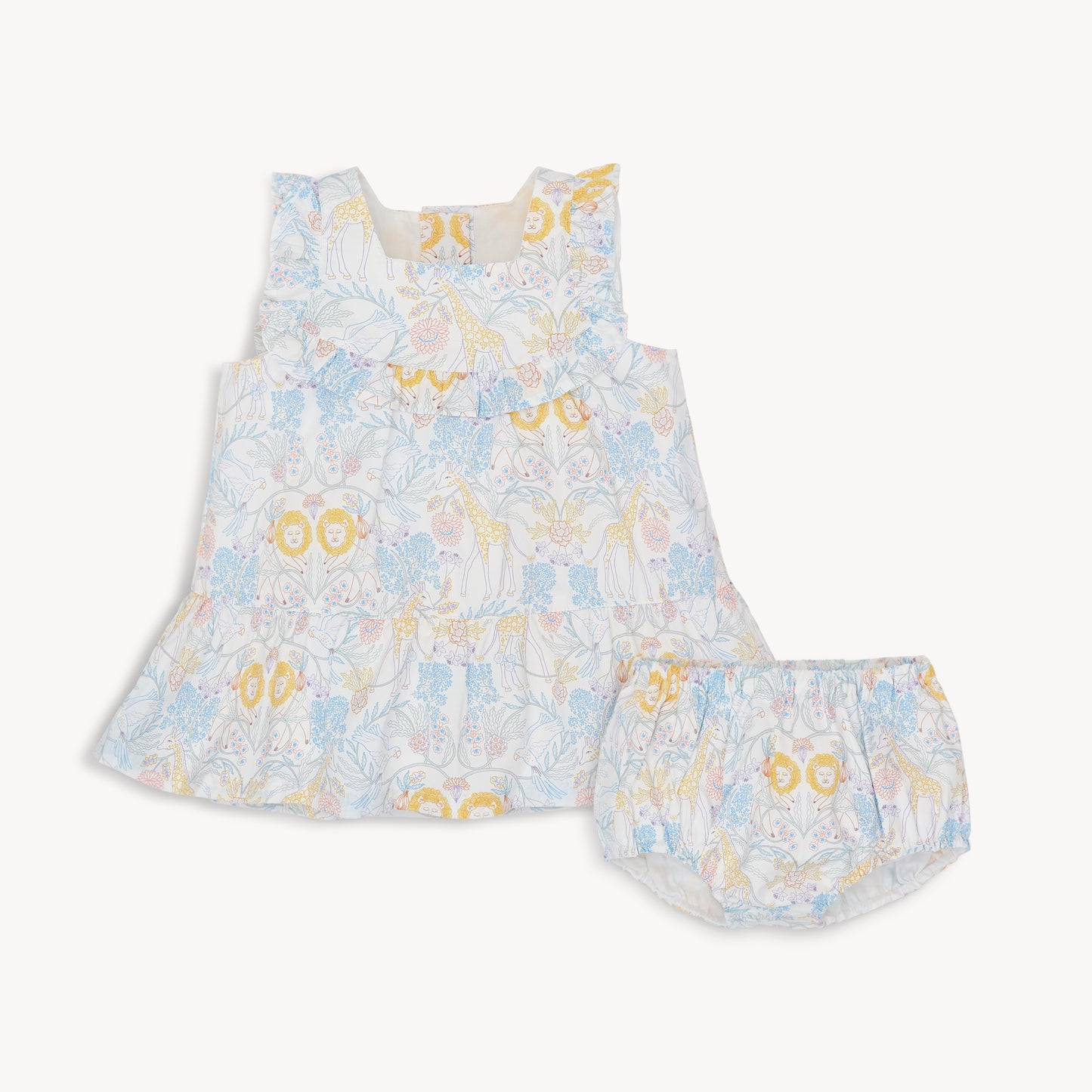Nikki Menagerie Cotton Dress+ Diaper Cover