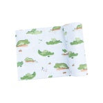 Alligator Blue Swaddle Blanket