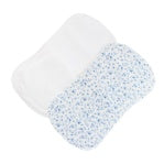 Blue Begonias Print Burp Cloth Set