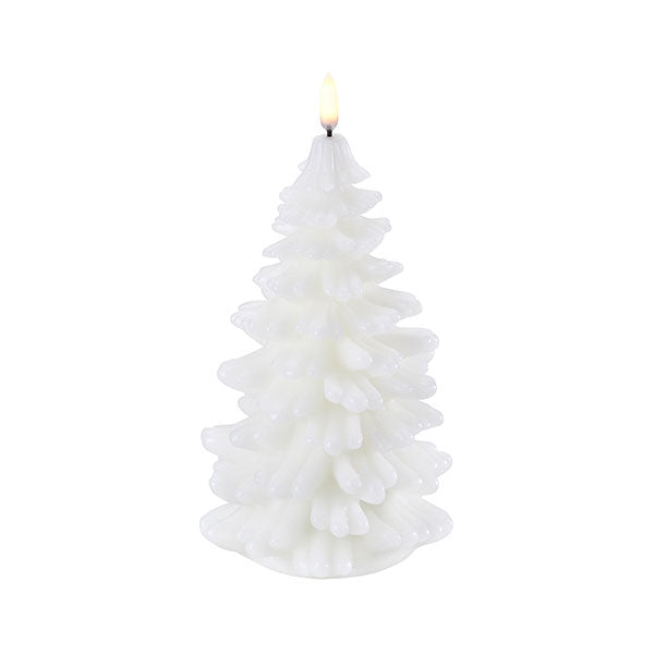 LED candle Christmas tree, Nordic white, Smooth
