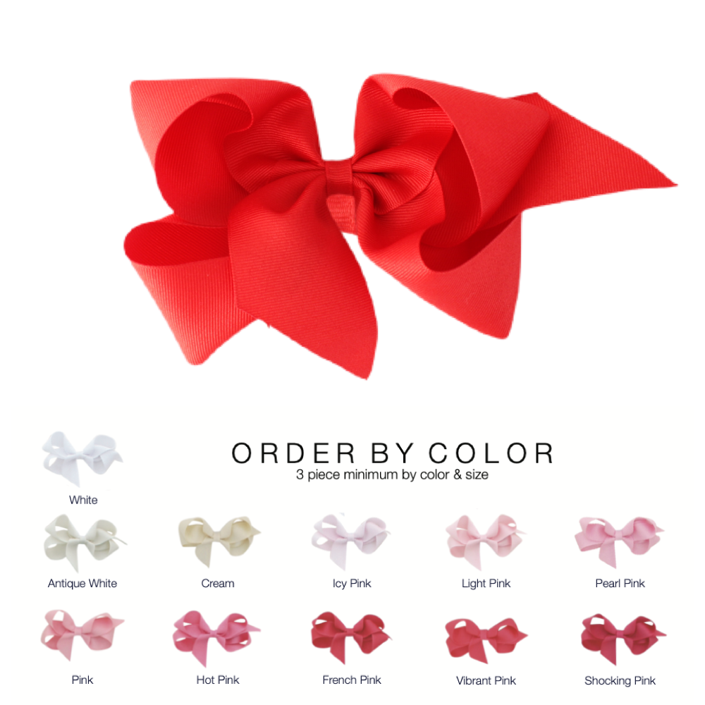 7" Grosgrain Bow by Color