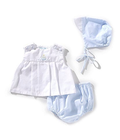 Sailboat Embroidered Diaper Set Baby Boy