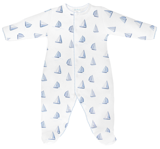 Sailboat Print Footie