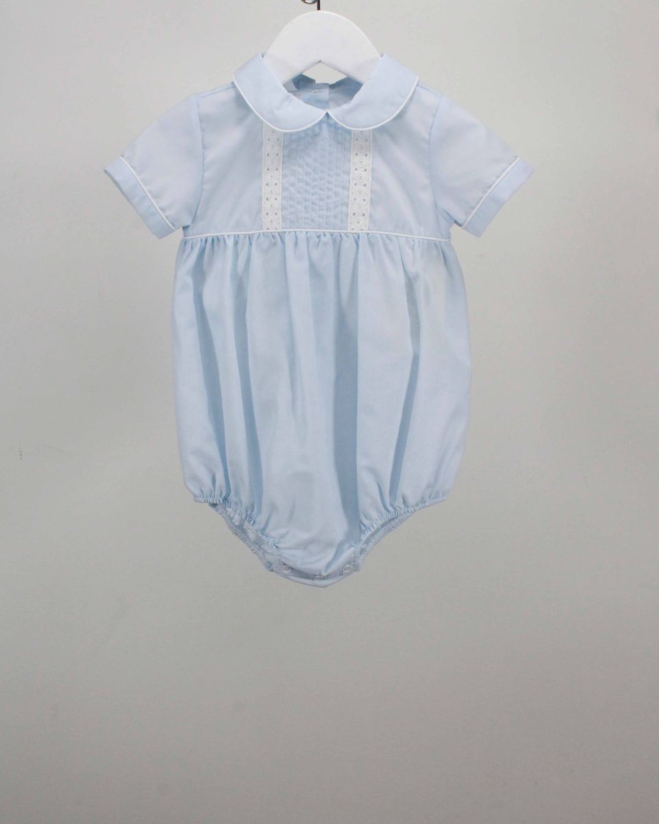 Light Blue Boy Bubble w/White Lace