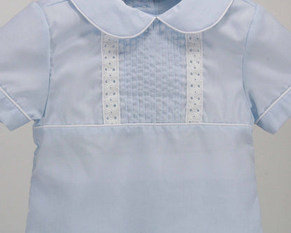 Light Blue Boy Set w/White Lace on Shirt