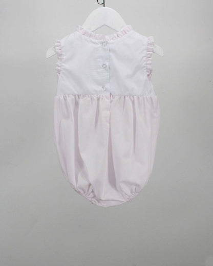 Pink Bubble w/ Pink Embroidered Flowers