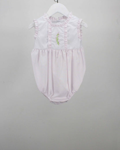 Pink Bubble w/ Pink Embroidered Flowers