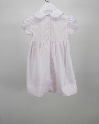 Pink Dress w/Colorful Embroidered Flowers