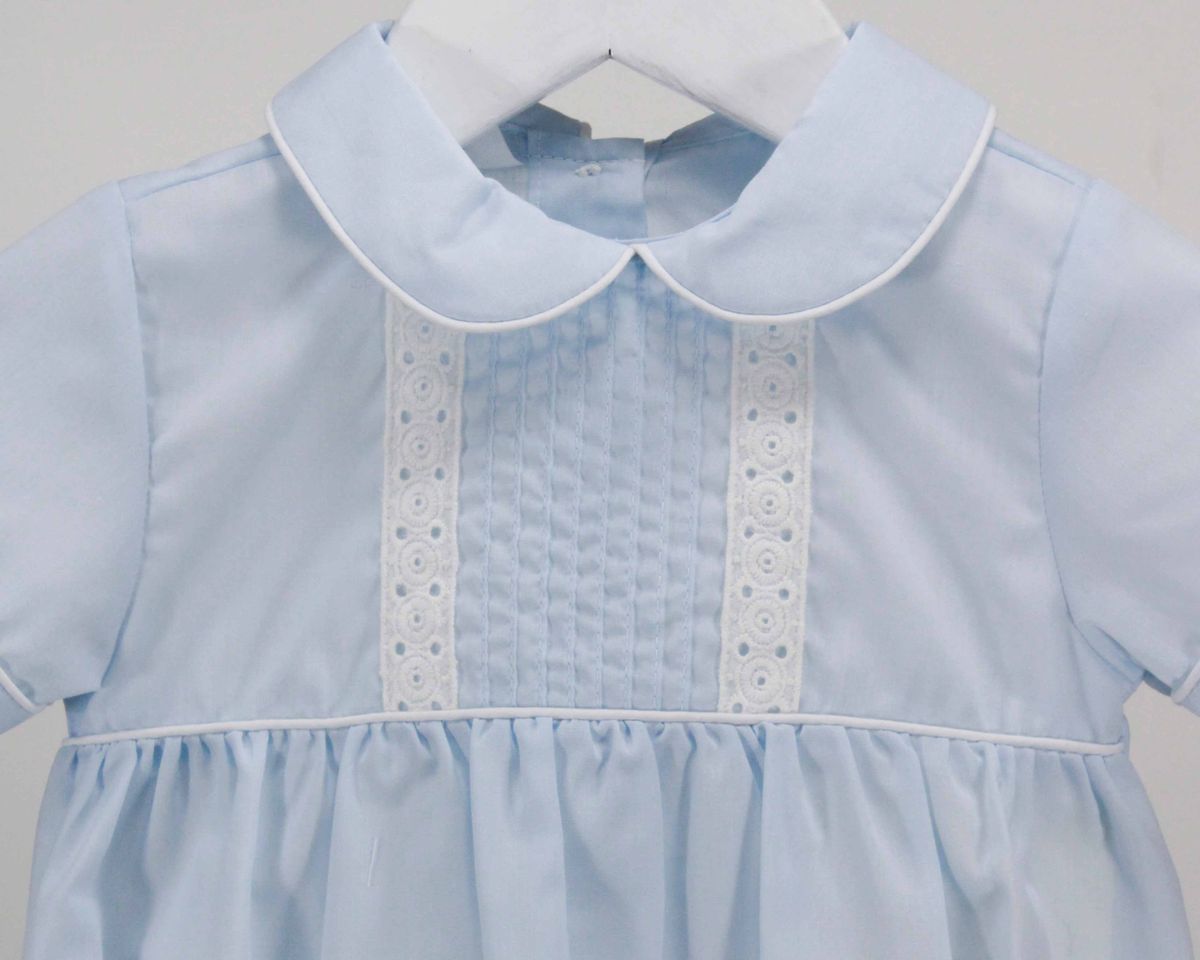 Light Blue Boy Bubble w/White Lace