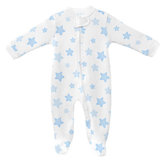 Blue Stars Zip Footie
