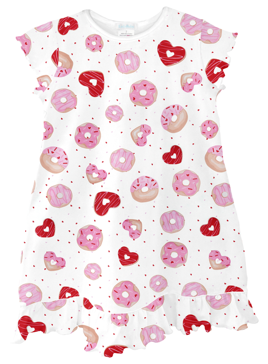 Lovely Donuts Print PJ Dress