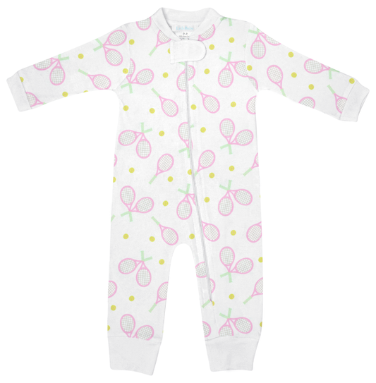 Pink Tennis Zip Footie