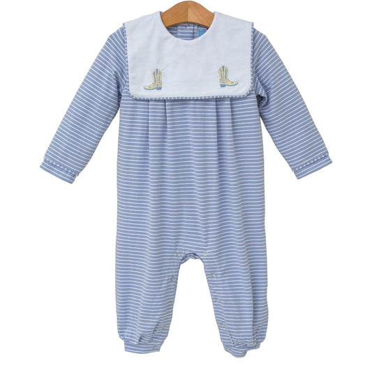 Boots Embroidery Romper