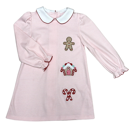 GINGERBREAD A LINE GIRLS DRESS