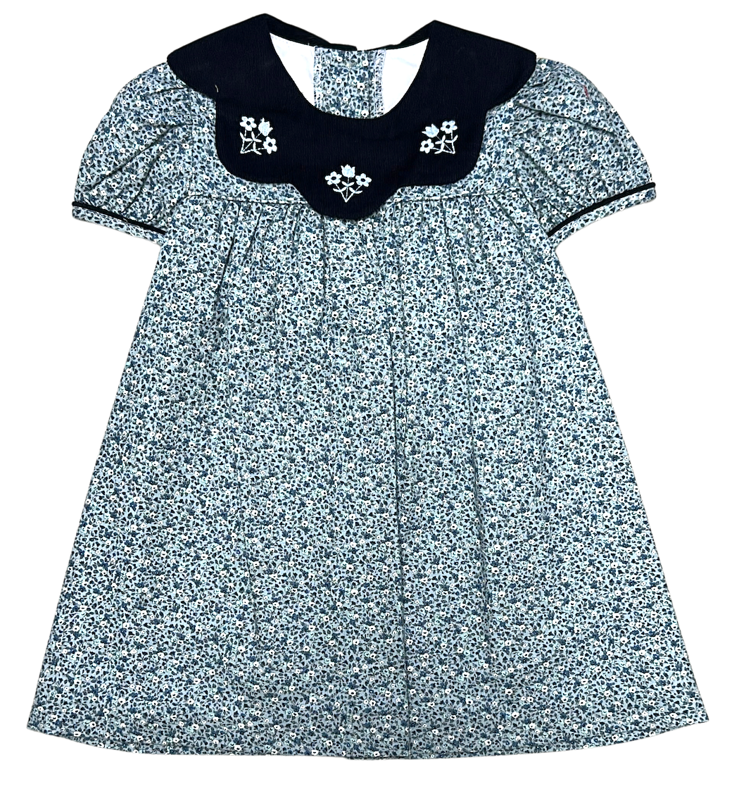 Navy Floral Float Dress