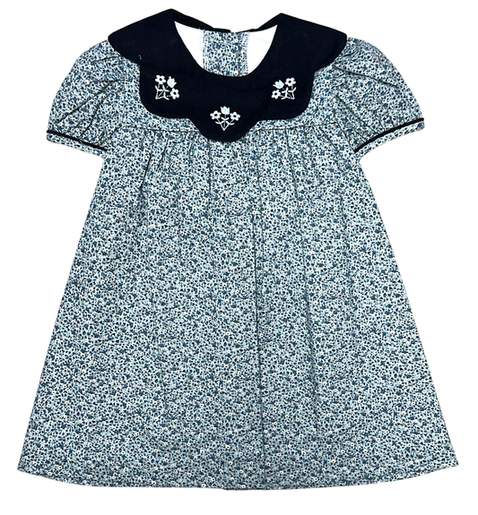 Navy Floral Float Dress