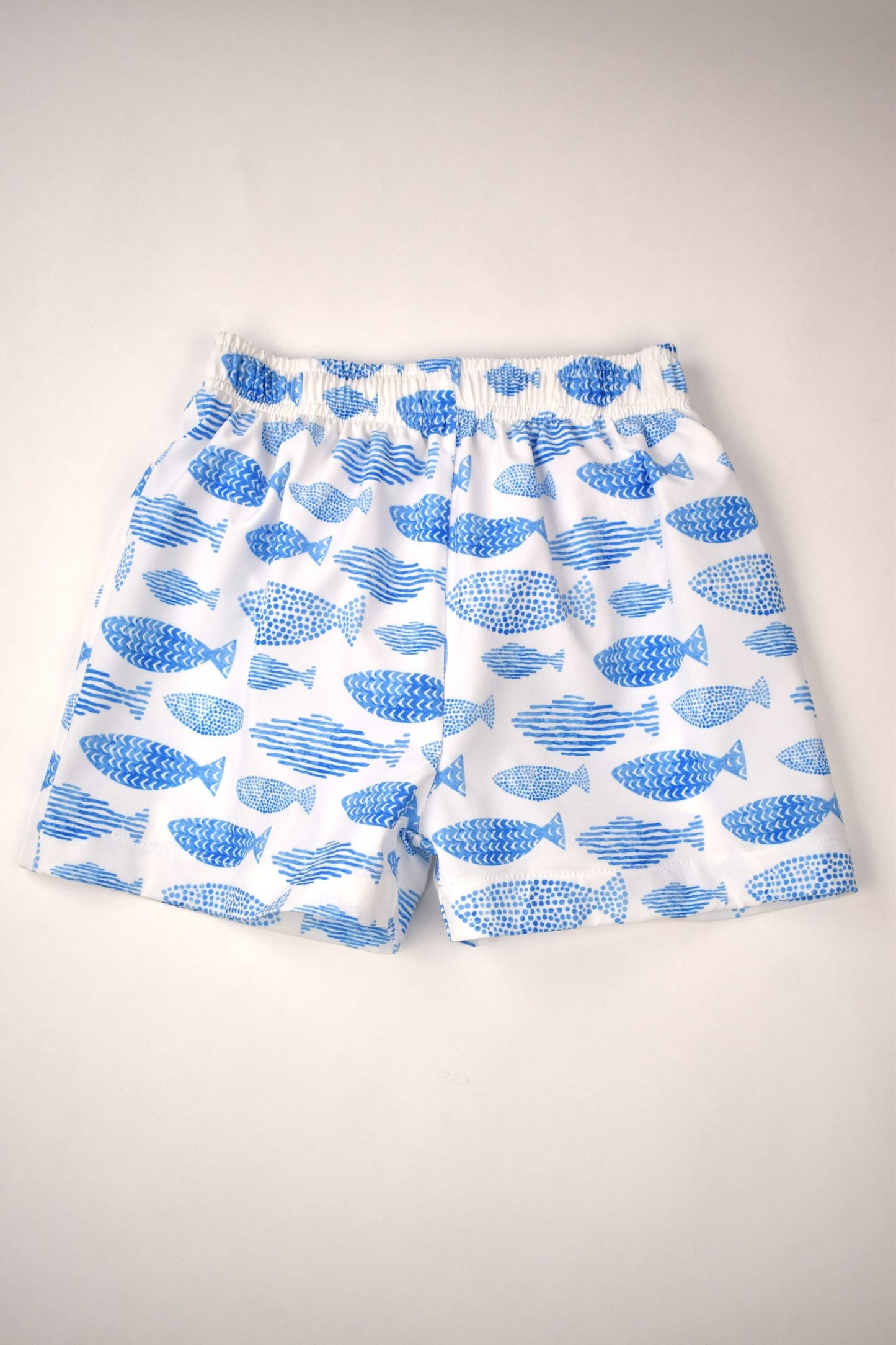 Blue Fish Swim Trunks