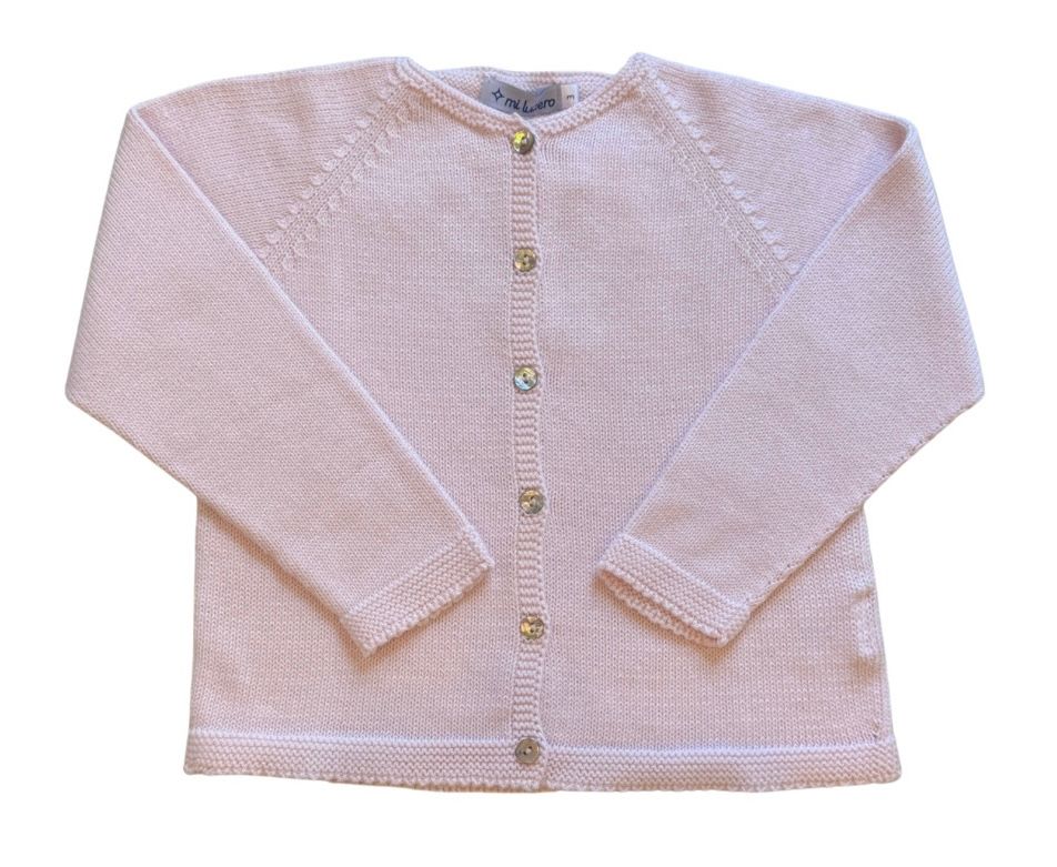 4 Button Cardigan Blue/Pink