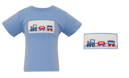 Smock Train Periwinkle Stripe T-Shirt