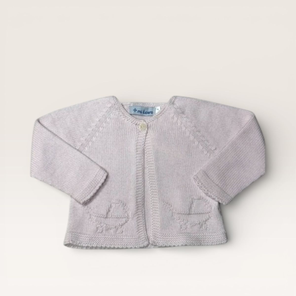 1 Button Pram Cardigan Pink