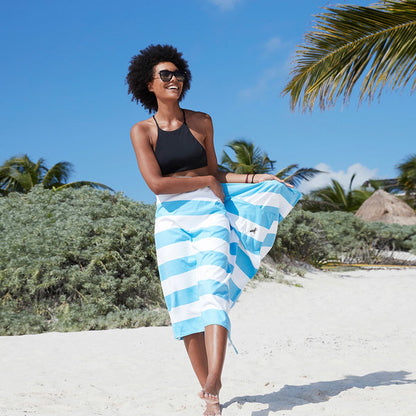 Tulum Blue Quick Dry Cabana Towel