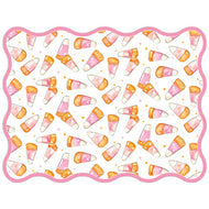 Pink and Orange Candy Corn Posh Die-Cut Placemat