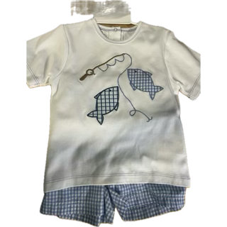 Fish Applique Shirt & Short Set