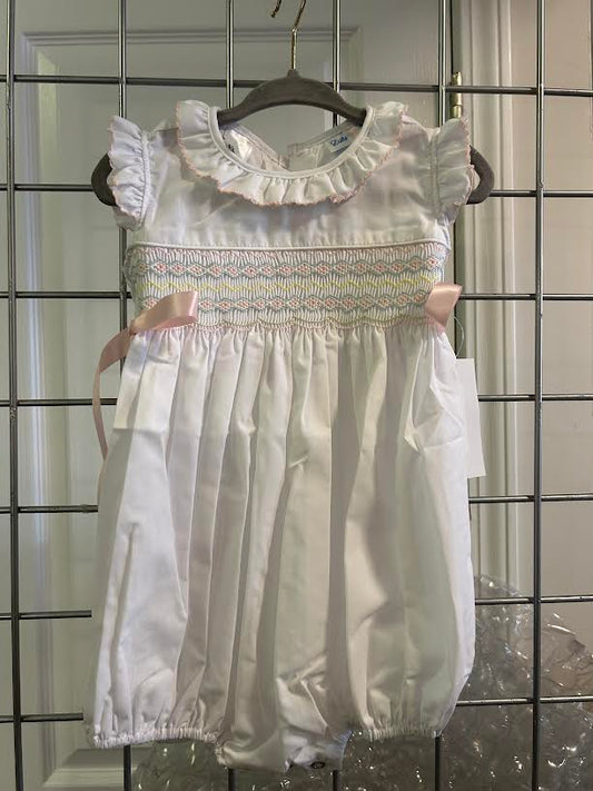 Pastel Smocked Bubble with Ribbons