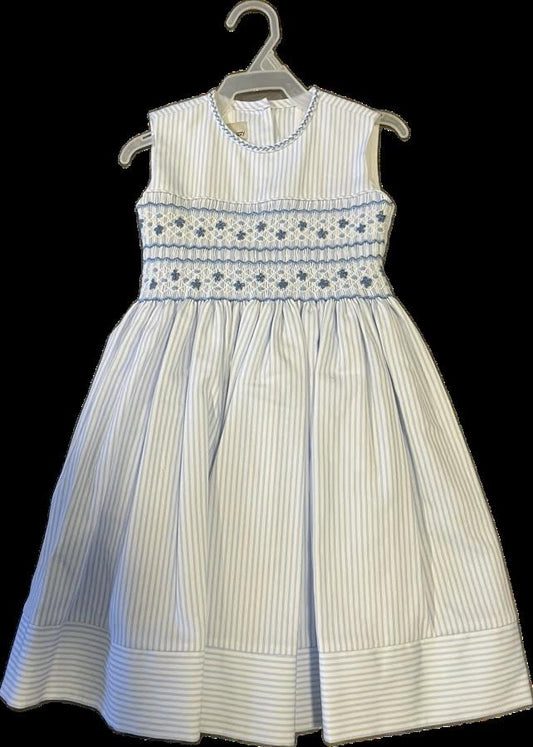Blue Stripe Smock Dress