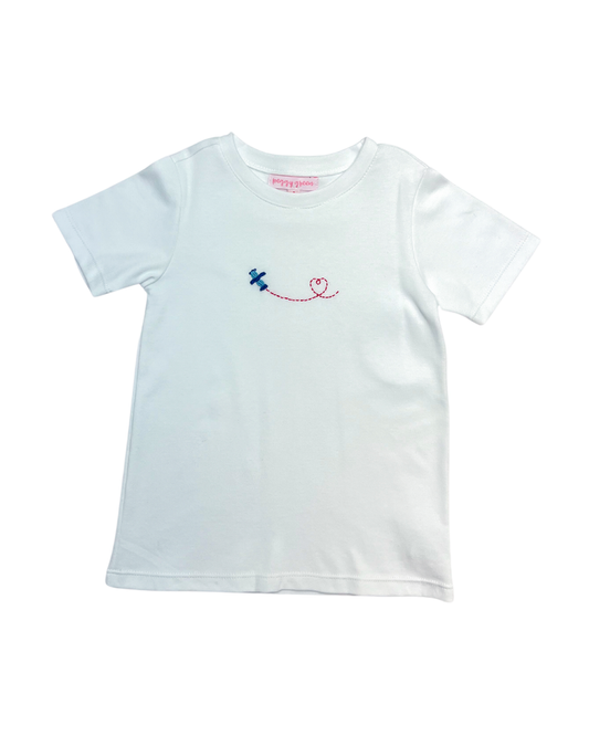 Airplane Embroidered Tee